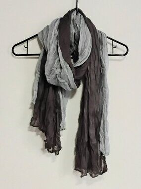 3/$25 Beautiful 72" Grey on Grey Scarf/Wrap with Gold Ball Accents NWOT!!